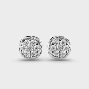 Boucles d'oreilles élégantes en forme de poire avec diamant en or blanc Sophistication raffinée pour les mariées au meilleur prix - Product Image 3