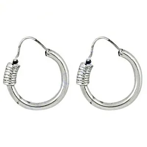 Boucles d'oreilles créoles tendance pour femmes en argent sterling 925 avec pierres naturelles (perle et opale) pour le quotidien et les mariages - Product Image 3
