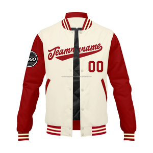 Custom Wool Varsity <b>Jacket</b> for <b>Men</b> with Embroidered Logo Stand Collar Windproof Winter Coat - Product Image 2