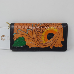 Phụ Nữ Tay Công Cụ Da Thời Trang Ly Hợp Di Động Trường Hợp Điện Thoại Phương Tây Cổ Điển Dài Ví Quà Tặng - Product Image 1