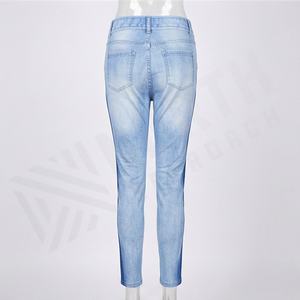 <b>Women's</b> Slim Fit High Waist Denim <b>Jeans</b> Pants Multi Zipper Pockets Cargo Custom Flat Front Design Customized Color Streetwear - Product Image 2