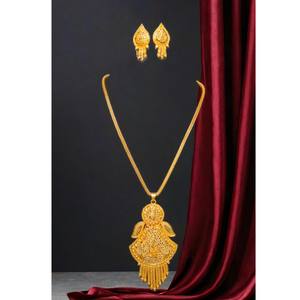 Super Selling Necklace Earrings <b>Set</b> with 22Ct Gold Plated Premium Design Necklace Earrings <b>Set</b> <b>For</b> <b>Women</b> Wear <b>Jewelry</b> - Product Image 1