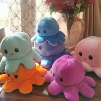 Oreiller en peluche de pieuvre géante douce réversible à double face Jouet animal en peluche à rabat Cadeau promotionnel