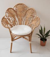 Chaise élégante en rotin et rotin fabriqués à la main avec un design tissé naturel-Parfait pour une utilisation intérieure et extérieure