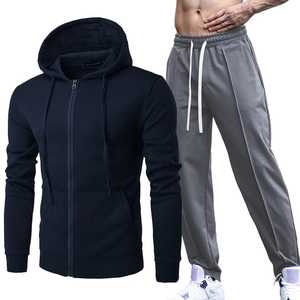 Chándal Deportivo Personalizado OEM de Alta Calidad para Hombre, Transpirable, 100% Algodón, Chaqueta de Forro Polar de Manga Larga, Pantalones Deportivos, Tejido de Punto, Bordado Técnico - Product Image 3