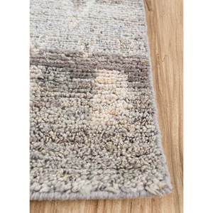 Alfombra Afgana de Lana Anudada a Mano en Gris y Negro, Modelo Re-1294, para Sala de Estar, Rectangular, con Patrón Abstracto, Hecha a Mano - Product Image 4