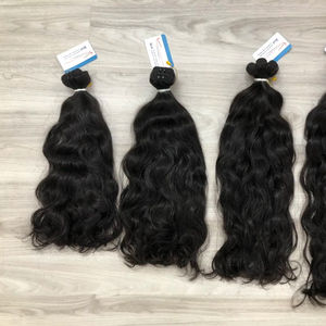 Extensions de cheveux humains Remy vietnamiens ondulés naturels de luxe Double trame style de tissage de cheveux traités à la Machine toutes les couleurs - Product Image 1