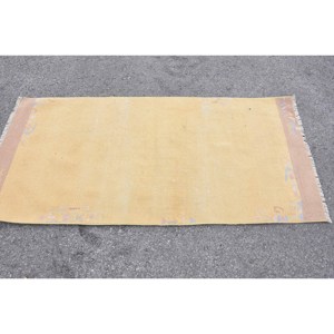 Alfombra moderna de lana amarilla de 2,7x5,6 pies, tejido plano turco, Patchwork, área grande, alfombra para sala de estar para adolescentes, espacio de tamaño 9x12 - Product Image 3