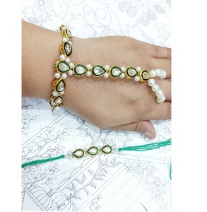 Vente chaude faite à la main belle culture traditionnelle indienne Bhaiya & Bhabhi Rakhi pour le festival Raksha Bandhan à bas prix - Product Image 4