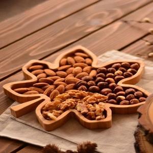 Bol à Fruits secs moderne pour maison hôtel Restaurant ustensiles de cuisine vaisselle dattes bol marron couleur bois naturel fini plateau et bols - Product Image 6