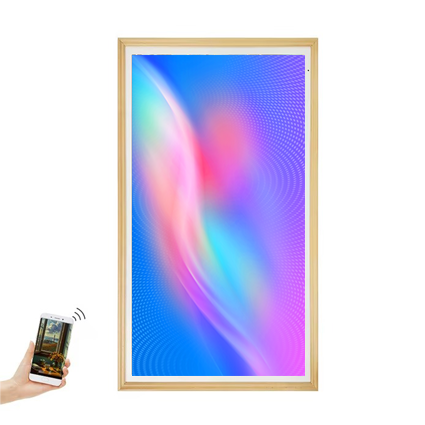 Cansolink 21.5" Large Digital Picture Frame Remote Control 1920x1080 FHD IPS Display Wood Design WiFi Auto Rotate USB/SD Support