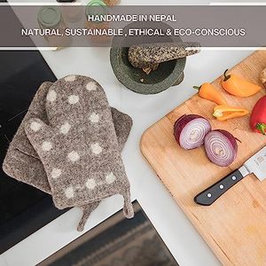Gants de cuisine en <span class=keywords><strong>feutre</strong></span> de laine résistants à la chaleur, non toxiques et sans produits chimiques, pour la cuisson et la grillade - Product Image 6