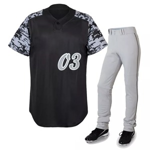 Elegante uniforme de béisbol personalizado, transpirable, que absorbe la humedad, tela antibacteriana, camisetas impresas personalizadas, pantalones para uso en equipo - Product Image 1