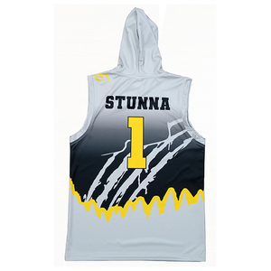 Sweat à capuche sans manches en polyester personnalisé de haute qualité 7 7 conception de sublimation d'uniforme d'entraînement grande taille pour les adultes en gros personnalisé - Product Image 4