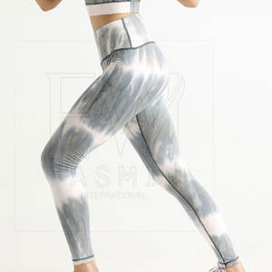 Best Selling Women's Summer Yoga Leggings 100% Cotton Breathable Knitted Fabric with Custom <b>Patches</b> Made in Pakistan - Product Image 3