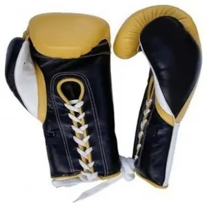 Gant de boxe en cuir à lacets de style personnalisé Gant de boxe en cuir de style professionnel avec n'importe quel nom ou logo - Product Image 3