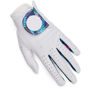 Guantes de Golf Profesionales para Zurdos, de Piel de Oveja Genuina, Antideslizantes, Resistentes, Transpirables, con Diseño de Impresión por Sublimación - Product Image 1