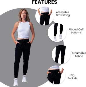 Custom OEM Women Slim Fit <b>Jogger</b> <b>Trousers</b> Stretch Cotton Sweatpants Stylish Athletic Pants for Daily Wear Gym and Streetwear - Product Image 2