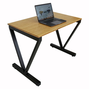 VBamboo BFVB001 <b>Desk</b> 100x60cm Laptop Gaming Table with Assembled Iron Legs <b>Folding</b> Feature for Home Office Use - Product Image 2