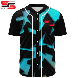 Fabricant de maillots de baseball à manches courtes au Pakistan avec vos propres logos-dessins et styles sur tissu 100% polyester - Product Image 3