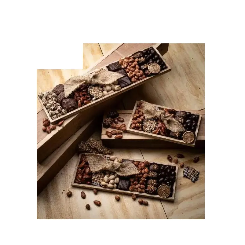 Dekoration Stahl Schokolade Tablett für Obst Candy Schokoladen kuchen Hochzeit Home Banque mit Messing dekorative und Party ware verwenden