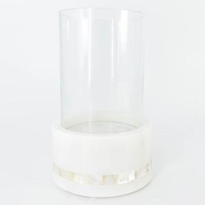 New arrival latest design <b>tealight</b> <b>candle</b> holder high quality MOP white marble <b>candle</b> holder at reasonable price - Product Image 5