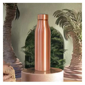 Bouteille en cuivre indien faite à la main dernière conception martelée récipient d'eau étanche pour la salle de sport Yoga Drinkware Purpose - Product Image 5