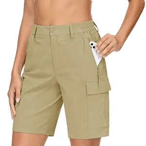 Summer Big Pockets Hiking Cargo Shorts Womens Quick Dry Shorts Travel Athletic Casual Sports Short Pants With 5 Pocket