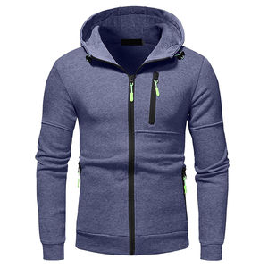 Sweat à capuche zippé pour homme, nouvelle arrivée, sweat à capuche uni pour homme, sweat à capuche en molleton zippé, basiques en coton mélangé, sweat à capuche zippé pour homme - Product Image 1