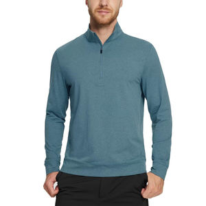 New Arrivals Half Zip <b>Pullover</b> Sweatshirt Mens 1/4 Zip Fleece Hoodies Mock-Neck Sweater <b>Pullover</b> Golf <b>Jumper</b> Sweatshirt Thermal - Product Image 3