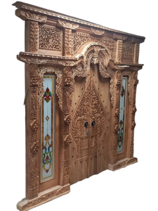 ประตูไม้แกะสลักประตูไม้ gebyok ประตูอินโดนีเซียแบบดั้งเดิม - Product Image 5