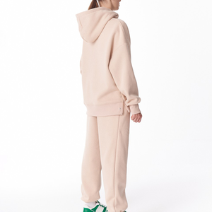 Conjunto Deportivo de Invierno para Mujer de Algodón de Alta Calidad, Sudadera con Capucha y Pantalones Personalizables, Color Sólido, Corte Regular, Felpa, Conjunto de 2 Piezas para Correr - Product Image 5