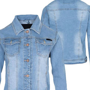 Veste en jean surdimensionnée à manches longues pour femmes en détresse de haute qualité/Veste en jean grande taille pour femmes vente à chaud - Product Image 6