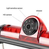 Caméra de recul grand angle à vision nocturne | AHD 1080P | Feu Stop Additionnel Hautement Placé pour Opel Vivaro B X82 Renault Trafic 2014-2024