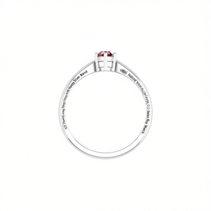 925 Sterling <b>Silver</b> Women's Elegant Engagement <b>Ring</b> with Natural Ruby Marquise Cut <b>Solitaire</b> and Prong Setting - Product Image 2