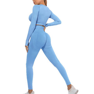 Ensembles de sport pour femmes, deux pièces, débardeur à bretelles, leggings taille haute assortis, tenues de sport pour la salle de sport avec poches - Product Image 6