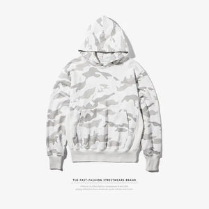 Sudaderas con capucha de camuflaje de lana de poliéster/algodón para hombres y mujeres Bolsillo de invierno Ropa deportiva personalizable de alta calidad - Product Image 3