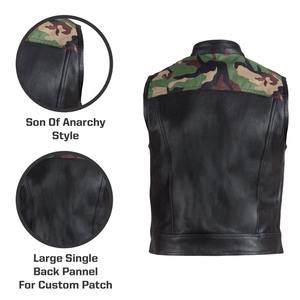 Color personalizado sin mangas Vintage hombres Chaleco de cuero/alta calidad nueva llegada último diseño transpirable Chaleco de cuero - Product Image 3