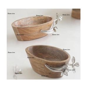 Classic Design Wood Decorative <b>Bowl</b> With Superior Quality <b>Dessert</b> Dates Serving <b>Bowl</b> <b>For</b> Wholesale Supplier - Product Image 5