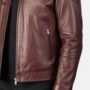 Manches longues OEM ODM 2025 Haute qualité Vente en gros Dernier design Veste en cuir pour homme Veste de course Bomber personnalisée - Product Image 5