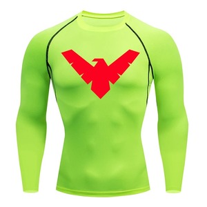 Personalizar sublimación impresa Rash Guard de alta calidad de manga completa gimnasio camisas Slim Fit venta al por mayor Jogging Wear - Product Image 6