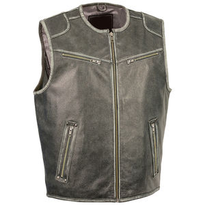 2025 hombres Protección corporal motocicleta carreras otoño nueva moda hombres cuero biker chaleco - Product Image 1