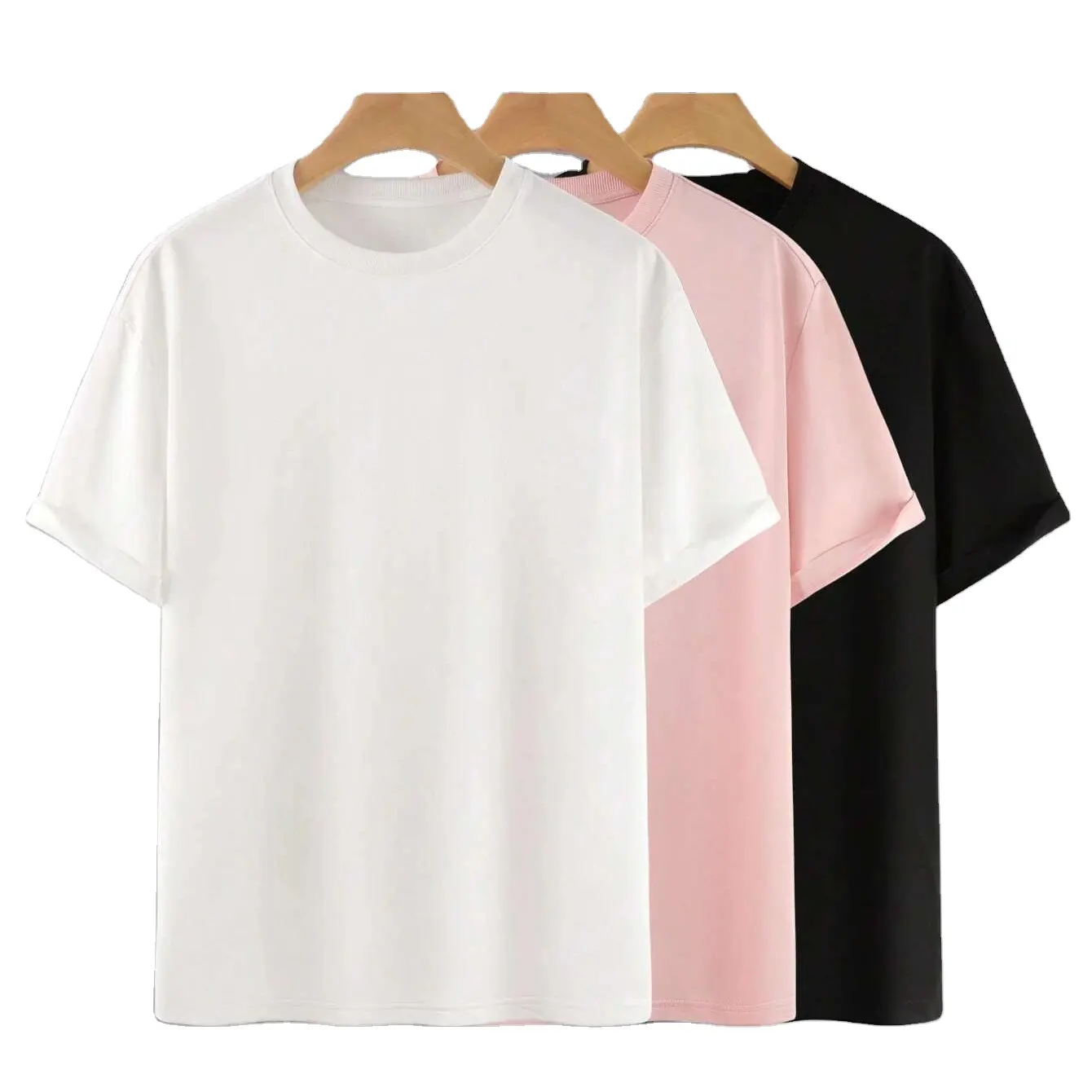 남자 3 개 솔리드 라운드 넥 티셔츠 최고 품질 슬림 핏 티셔츠/최고 품질 남성 티셔츠 단색 캐주얼 의류