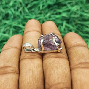 AAA amatista 925 colgante de plata esterlina hecho a mano piedras preciosas naturales joyería bisel ajuste mejores precios mayorista exportador encanto - Product Image 2