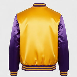 Chaquetas Varsity de Satén para Hombre de Primera Calidad, Impresión de Logotipo Personalizada, Estilo Urbano, Chaquetas Letterman con MOQ Bajo - Product Image 2