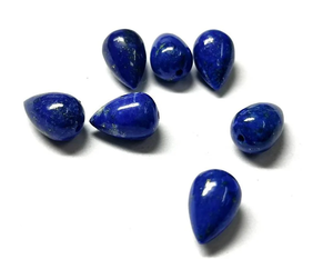 Piedra preciosa de Briolette suave con forma de pera de lapislázuli Natural para la fabricación de joyas, pendientes de lágrima con diseños impresionantes para mujer - Product Image 1