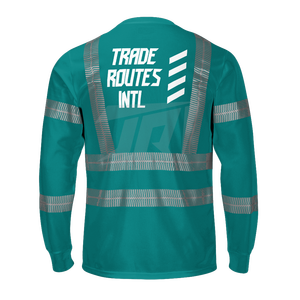 Conjunto de ropa de trabajo de seguridad general con babero de poliéster y camisa abotonada con rayas de seguridad reflectantes para uso industrial - Product Image 3