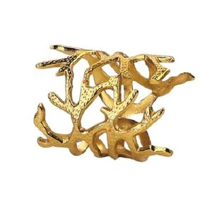 Anillo de Servilleta Doble Aro Dorado, Diseño Redondo Entrelazado Elegante para Arreglos de Comedor Modernos y de Lujo - Product Image 4