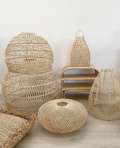 Fatto a mano bohémien Rattan lampada accogliente <span class=keywords><strong>paralume</strong></span> di bambù asiatico per la decorazione dello spazio interno per banconi da caffè interni interni - Product Image 2
