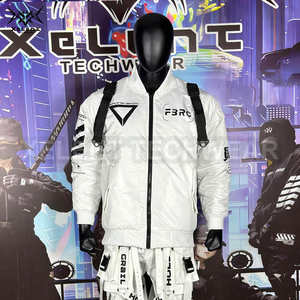 2025 New Wholesale Custom Men's <b>Techwear</b> Bomber <b>Jacket</b> 100% Polyester Durable & Stylish Cyberpunk <b>Jacket</b> - Product Image 4